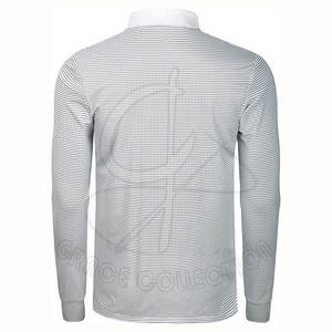 Botón cuello verano camisas sueltas personalizadas 100% algodón Pekín sólido manga completa para camisetas de Polo - Product Image 2