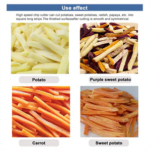 Trancheuse à légumes motorisée en acier inoxydable 304, 380V, 1,5kW, pour usage commercial, pour la transformation des légumes, la fabrication de frites, la découpe en lanières, longue - Product Image 5