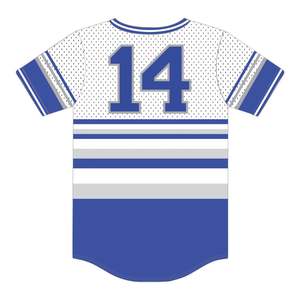 Phi Beta Sigma Jersey de rayas blancas Jersey de béisbol HBCU Divine Nine Greek Fraternity Apparel 100% Camiseta de malla de poliéster - Product Image 3