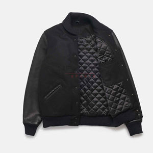 Dernier produit grande taille blouson de baseball pour hommes prix bon marché patchs personnalisés logo de broderie veste universitaire Letterman pour hommes - Product Image 6