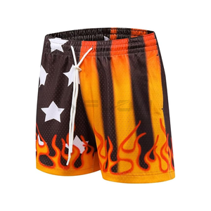 Short en maille athlétique 100% polyester vêtements actifs Polyester extensible personnalisé Dtg impression 5 pouces entrejambe logo personnalisé Sublimation - Product Image 1