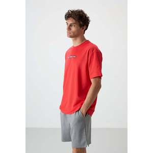 เสื้อยืดผู้ชาย Air Jones Fiesta Oversize Fit ผิวสัมผัสหนาพิมพ์ลาย - เสื้อยืดคอกลมแขนสั้นผ้าคอตตอนผสม - Product Image 4