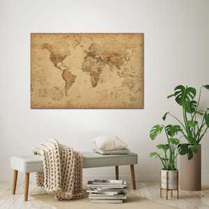 Póster de Mapa del Mundo Estilo Retro para Decoración de Pared - Product Image 3