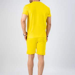 NOVEDAD DE VERANO 2025, conjunto de pantalones cortos elásticos ajustados para Fitness para hombre, sencillos, versátiles, deportivos, de manga corta, tejido de punto Formal, patrón 3D - Product Image 6
