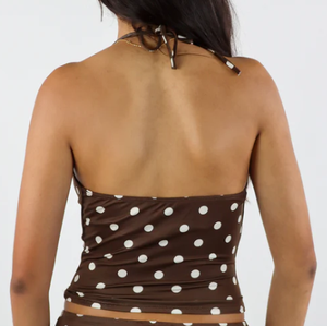 Di alta qualità su misura con Logo stampato <span class=keywords><strong>a</strong></span> <span class=keywords><strong>pois</strong></span> canottiera da donna canotta alla moda scollo <span class=keywords><strong>a</strong></span> V canotta Cropped Top da donna - Product Image 4