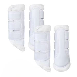 Bottes de brossage pour chevaux de haute qualité, fabriquées sur mesure au Pakistan, avec rembourrage absorbant les chocs, soutien complet des tendons et des jarrets - Product Image 1