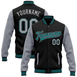 Vente en gros dans l'industrie directe de bombardiers d'hiver décontractés personnalisés camouflage violet-noir veste à pression intégrale Varsity Letterman Salute To Service - Product Image 3