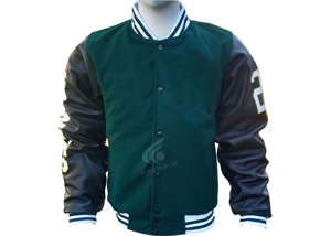 Veste d'hiver confortable 100% authentique en laine de qualité supérieure, coupe Letterman, coupe-vent, imperméable, avec logo frontal - Product Image 2