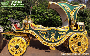 Transport limousine noir de style français Dernier chariot tiré par cheval huit places Royal Black Horse Touring Carriage - Product Image 5