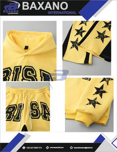 Survtements Pour Hommes Winter <b>Yellow</b> <b>Hoodie</b> Jogger Set Custom Logo Printed Fleece 3D Fashion Tracksuit Streetwear Sportswear - Product Image 6