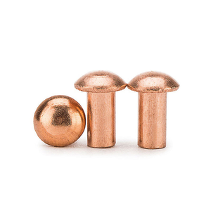 Rivet à tête de treillis en cuivre sur mesure avec finition nickelée - Product Image 1