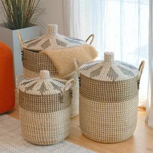 Panier de rangement pour placard en gros, paniers en herbe de mer tissés à la main, organisateur en herbe de mer très vendu - Product Image 2