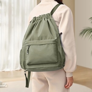 กระเป๋าสะพายไหล่เชือกรูดสำหรับผู้หญิงกระเป๋าผ้าขนาดใหญ่น้ำหนักเบาสำหรับเดินทางช้อปปิ้งร้านขายของชำ - Product Image 3