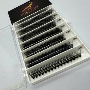 Extensiones de Pestañas al por Mayor, Longitud Mixta 3D-20D, Pestañas de Volumen en Tiras, Ultra Speed Fans, Súper Negras, Hechas a Mano, Curvatura CC/DD/M/L, Fácil Aplicación - Product Image 1