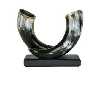 Unique Buffalo Horn Candle Holder with Metal Stand Custom logo Natural <b>Craft</b> Candle <b>Light</b> Dinner Tableware Decor - Product Image 5