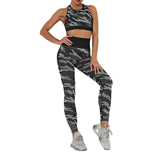 OEM vente en gros, ensemble de vêtements de yoga sans couture vêtements de sport deux pièces tenue d'entraînement avec soutien-gorge et pantalon de sport fournisseur de logo personnalisé - Product Image 5