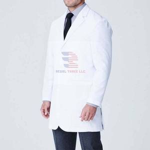 Ventes en gros de blouses de laboratoire unisexes pour médecins, blouses d'hôpital, tricotées, 100% coton, respirantes et confortables - Product Image 3