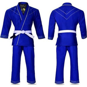 Logotipo personalizado con cuello en V uniforme de artes marciales Suparaito BJJ Gi Jiu Jitsu Taekwondo Karate negro rojo azul diseño transpirable 100% conjuntos - Product Image 3