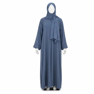 Abaya pour adulte anti-boulochage, tissu polyester de haute qualité, doux, léger, design modeste pour les vêtements traditionnels du Moyen-Orient - Product Image 1