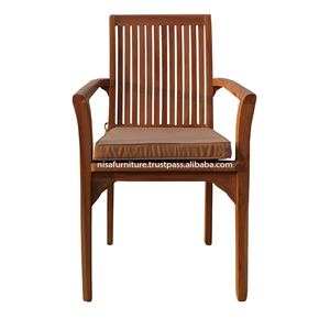 Teak <b>Outdoor</b> Garden Patio Beach Stacking <b>Chairs</b> for Dining and Indonesia Furniture - Product Image 2