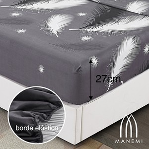 Set copripiumino 3 pezzi 100% poliestere con motivo vegetale per uso domestico, con lenzuolo con angoli e federa, lavabile - Product Image 3