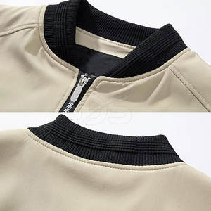 แจ็คเก็ตบอมเบอร์ผู้ชายสำหรับฤดูหนาว ขายส่ง แห้งเร็ว ระบายอากาศได้ดี น้ำหนักเบา เป็นมิตรกับสิ่งแวดล้อม มีโลโก้ด้านหน้า ผลิตจากผ้าโพลีเอสเตอร์/ไนลอน - Product Image 3