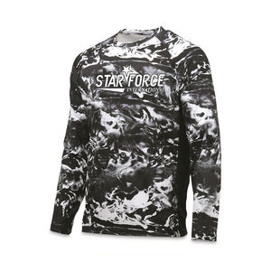 Camo hombres sublimación manga larga pesca capucha camisa personalizada pesca Sudadera con capucha camisas secado rápido torneo pesca desgaste - Product Image 5