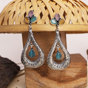 Oxidized Silver Earrings Women Fashion Gift for her - Product Image 4