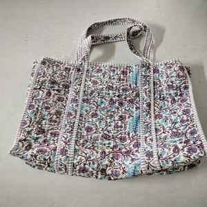 2025 Premium Handmade Luxury Weekender for Cotton Print <b>Quilted</b> <b>Tote</b> <b>Bag</b> Large Capacity Durable Wholesale Price - Product Image 6