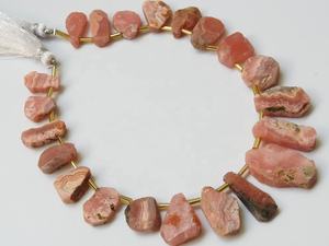 Rodocrosita Natural pulida en bruto rebanada 10 pulgadas 8-14MM de largo aproximadamente losa suelta cruda para hacer suministros de mayorista de joyería - Product Image 4