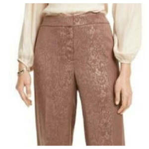 Pantaloni Alfani da donna a gamba larga in crêpe marrone, a vita alta, stile ufficio, taglia 10 - Design cargo traspirante e increspato per l'autunno - Product Image 2