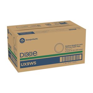 Assiettes en papier Dixie Pathways de 8,5 pouces, poids moyen, vert bordeaux, 125 par paquet, 4 paquets par boîte, 500 assiettes (UX9WS) - Product Image 2