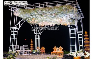 Boda de estilo marroquí Mandap marquesinas decoración ceremonia de boda Metal Chuppah decoración arco precio bajo Mandap estructura boda conjunto Reino Unido - Product Image 3