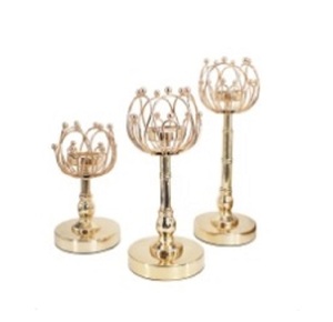 Portavelas de cristal con diseño de loto, tamaño pequeño, decorativo, hecho a mano, clásico, elegante, precio barato, portavelas de cristal - Product Image 3