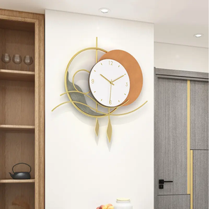 Cổ điển Đồng hồ treo tường với đong đưa con lắc thiết kế nghệ thuật kim loại duyên dáng cổ điển-phong cách trang trí nội thất dropshipping sản phẩm - Product Image 4