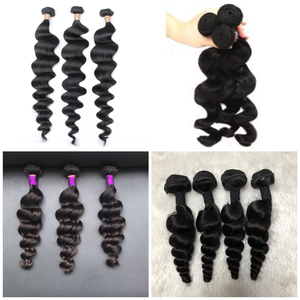 Ondas suaves y naturales Trama de cabello ondulado mongol Cabello humano Remy asequible crudo - Product Image 1