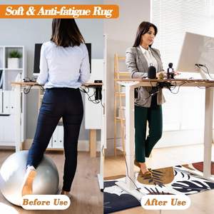 Tapis anti-fatigue sur mesure en PVC avec surface en cuir et base en mousse SBR antidérapante pour la maison et les entreprises - pour les couloirs - Product Image 5