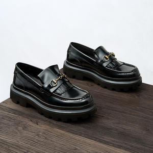 Soft Sheepskin <b>Lined</b> Winter <b>Shoes</b> with Warm Interior and Adjustable Fit Leather <b>Shoes</b> for Men Casual <b>Shoes</b> - Product Image 3