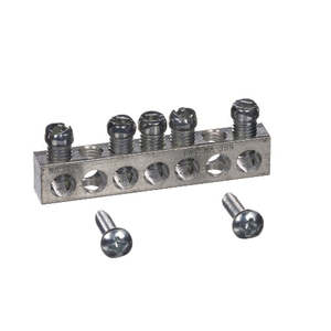 Kit de Barra de Tierra de 5 Terminales PK5GTA para Schneider Electric, 100A, Latón/Cobre, Certificado por UL - Product Image 1