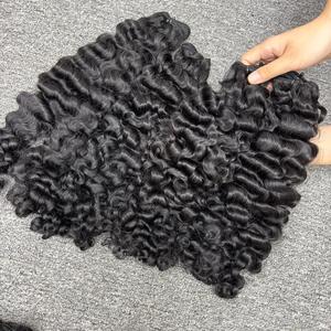 Cheveux birmans bouclés dans la trame, cheveux 100% humains, cheveux bruts un donneur - Product Image 3