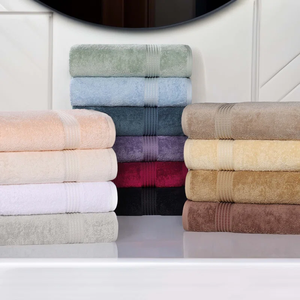 Egyptian Cotton Bath <b>Towel</b> High Quality Durable Solid Color Bleached with Bamboo Woven Gym Kitchen Home Travel <b>Bathroom</b> <b>Towel</b> - Product Image 6