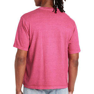 เสื้อยืดแขนสั้นคอสำหรับผู้ชาย220GSM รุ่น2024 90% ผ้าฝ้าย10% โพลีเอสเตอร์พิมพ์ลายสกรีนธรรมดาขนาดใหญ่พิเศษดีไซน์ว่างเปล่า - Product Image 3