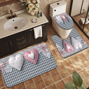 Custom Printed <b>Mat</b> <b>Bathroom</b> Rug <b>Set</b> for <b>Bathroom</b> Non-Slip Shower Curtain Bath <b>Mat</b> - Product Image 3