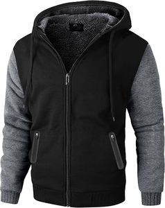 Sudadera con Capucha para Hombre, Manga Raglán, Felpa, Color Sólido, Corte Regular Informal, Ropa de Invierno, 100% Algodón, Secado Rápido, Transpirable - Product Image 2