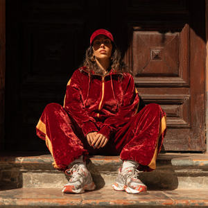 ชุดวอร์มกำมะหยี่แบบโอเวอร์ไซส์ กางเกงวอร์มกำมะหยี่ทรงจ็อกเกอร์ เสื้อฮู้ดดี้ทรงหลวม ชุดจ็อกเกอร์สตรีทสำหรับผู้หญิง ไซส์พลัส ลายพิมพ์สำหรับฤดูหนาว - Product Image 6