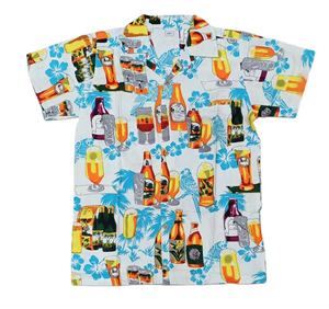 Impression de bouteilles de bière de conception hawaïenne de haute qualité, fourniture en vrac de chemises hawaïennes du fournisseur indien - Product Image 1