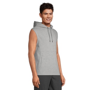 2024 XS Size <b>Men's</b> Workout <b>Sleeveless</b> Gym <b>Hoodie</b> Breathable French Muscle Cut Tank Custom Logo Solid Print Pattern for Summer - Product Image 5