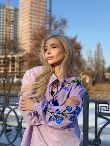 Women's Vintage Elegant Summer Evening Casual Top <b>Custom</b> Solid Pattern Embroidery 100% Cotton <b>Balloon</b> Sleeve Wholesale Knitted - Product Image 3