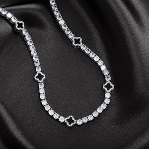 โซ่ฮิปฮอปที่ตัดได้อย่างยอดเยี่ยมทรงกลมเพชรโมอิสถูกสร้างขึ้นด้วยเงินสเตอร์ลิง925 - Product Image 2