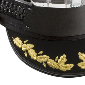 Badges Designs formels insignes brodés ou imprimés haute qualité noir bleu vert couleur personnalisée casquette d'officier de cérémonie - Product Image 3